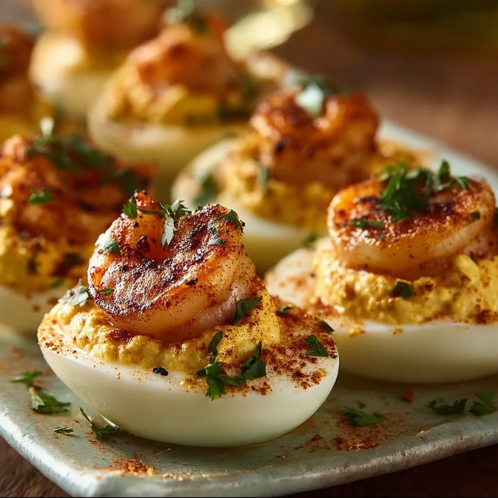 Cajun Shrimp Deviled Eggs