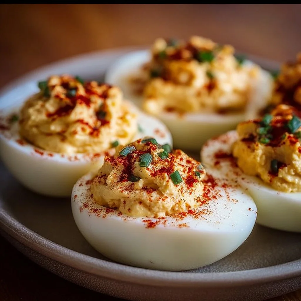 Cheesy Deviled Eggs