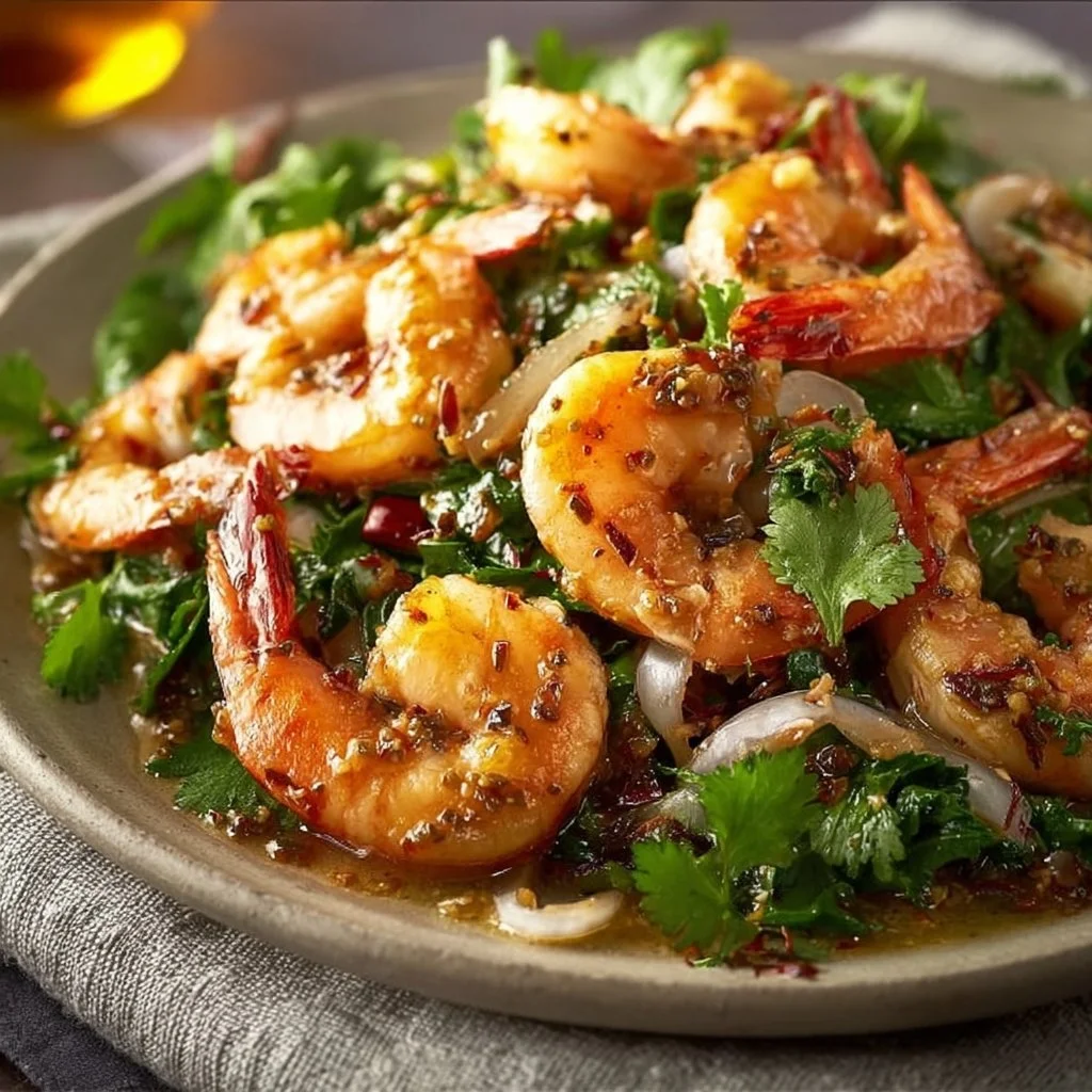 Cilantro Salad with Shrimp