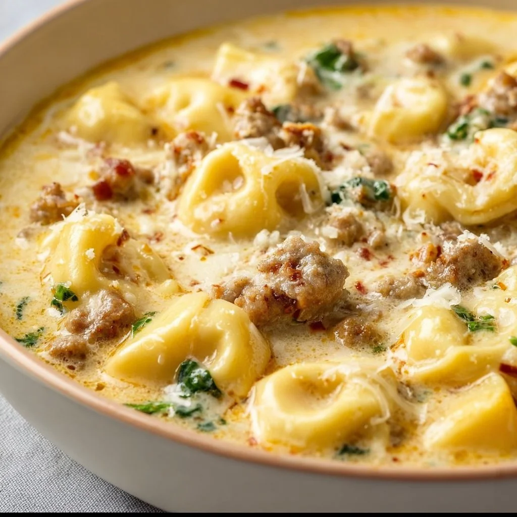 Cozy Up with Creamy Sausage Tortellini Soup