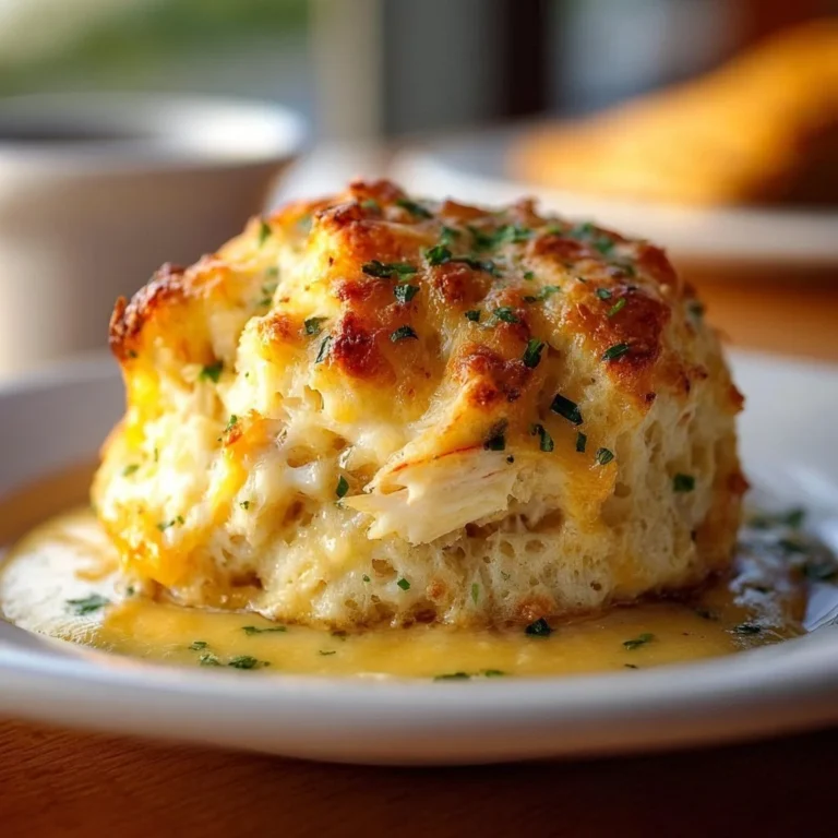 Delicious crab stuffed cheddar bay biscuits, perfect for seafood lovers