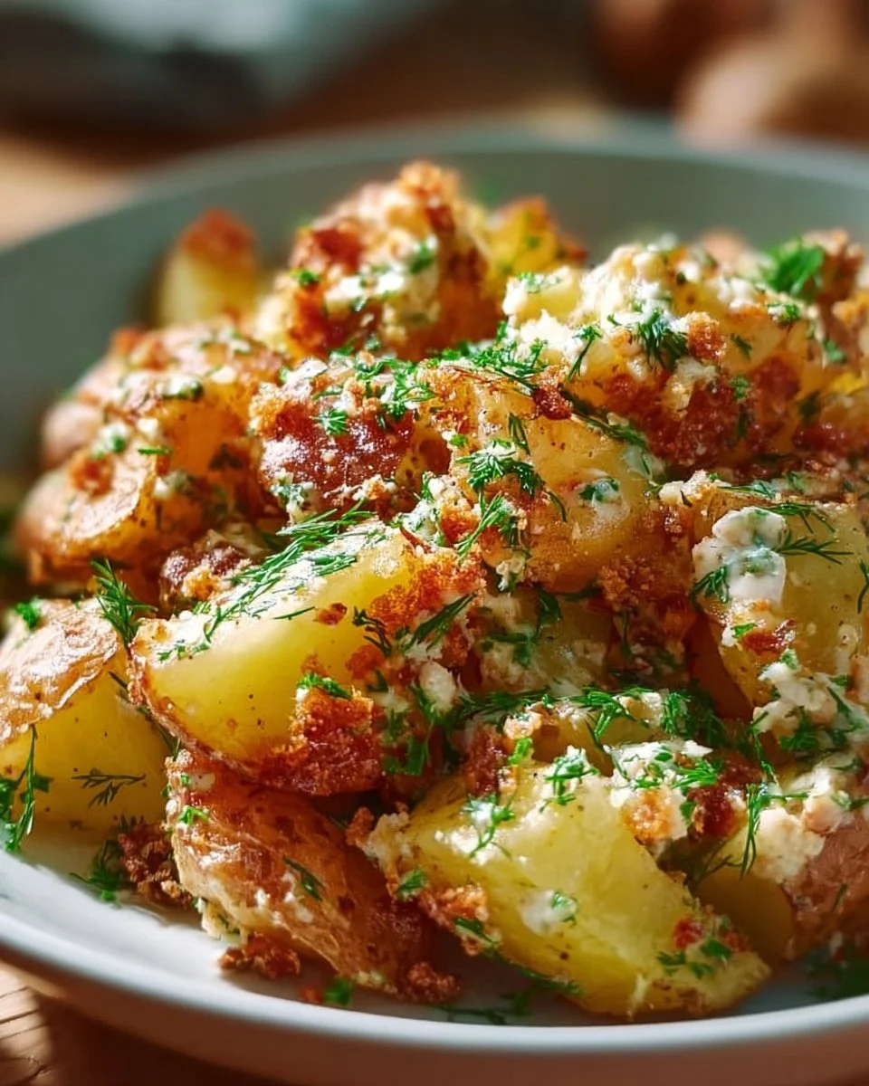Crispy Smashed Potato Salad
