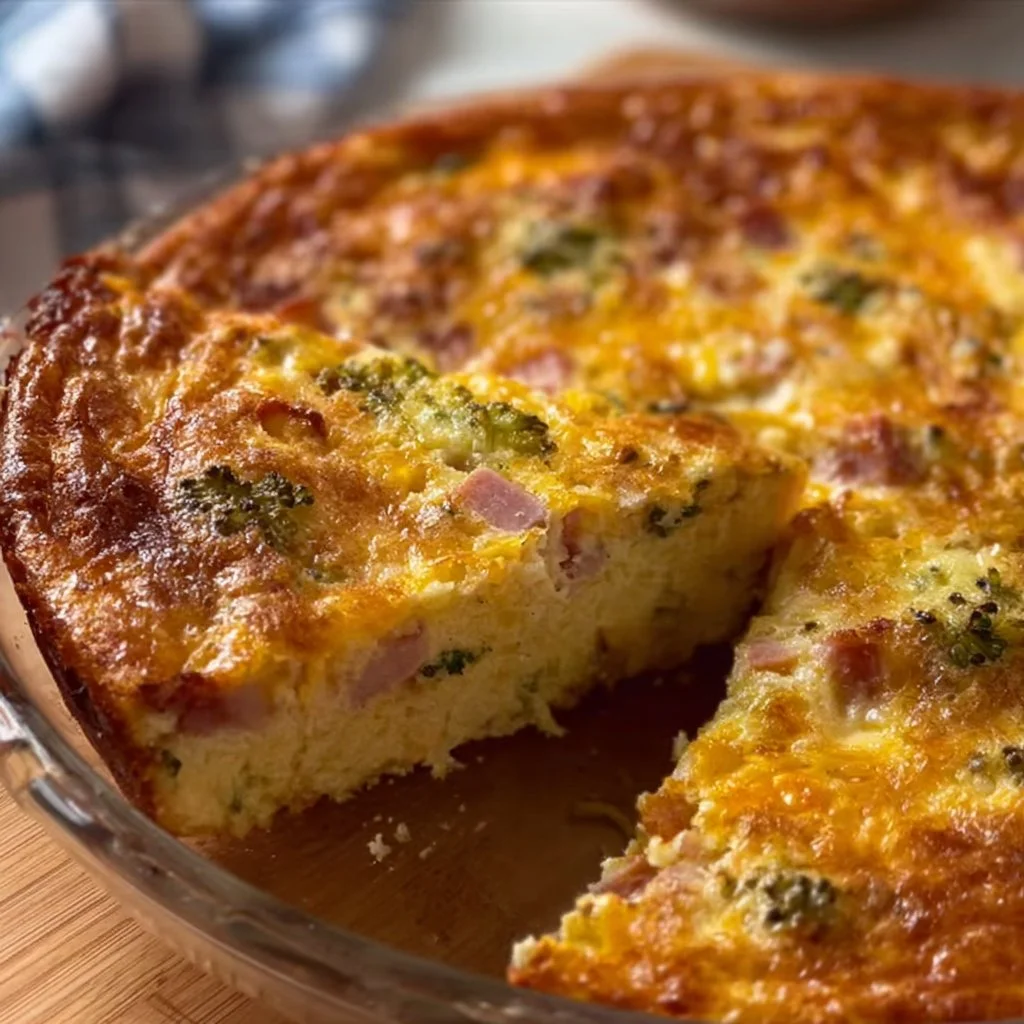Crustless Ham and Cheese Quiche