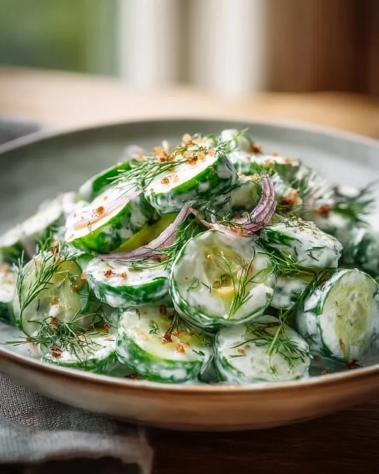 Cucumber Ranch Crack Salad with fresh cucumbers and ranch dressing