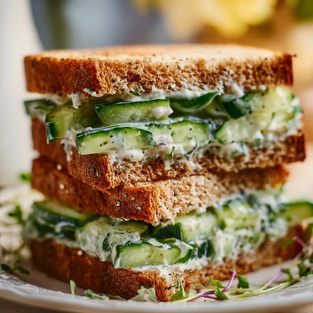 Easy Cucumber Salad Sandwiches