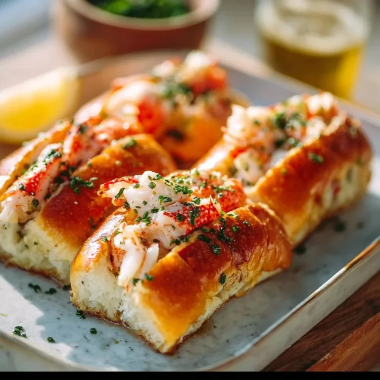 Delicious garlic butter king crab rolls served on a plate