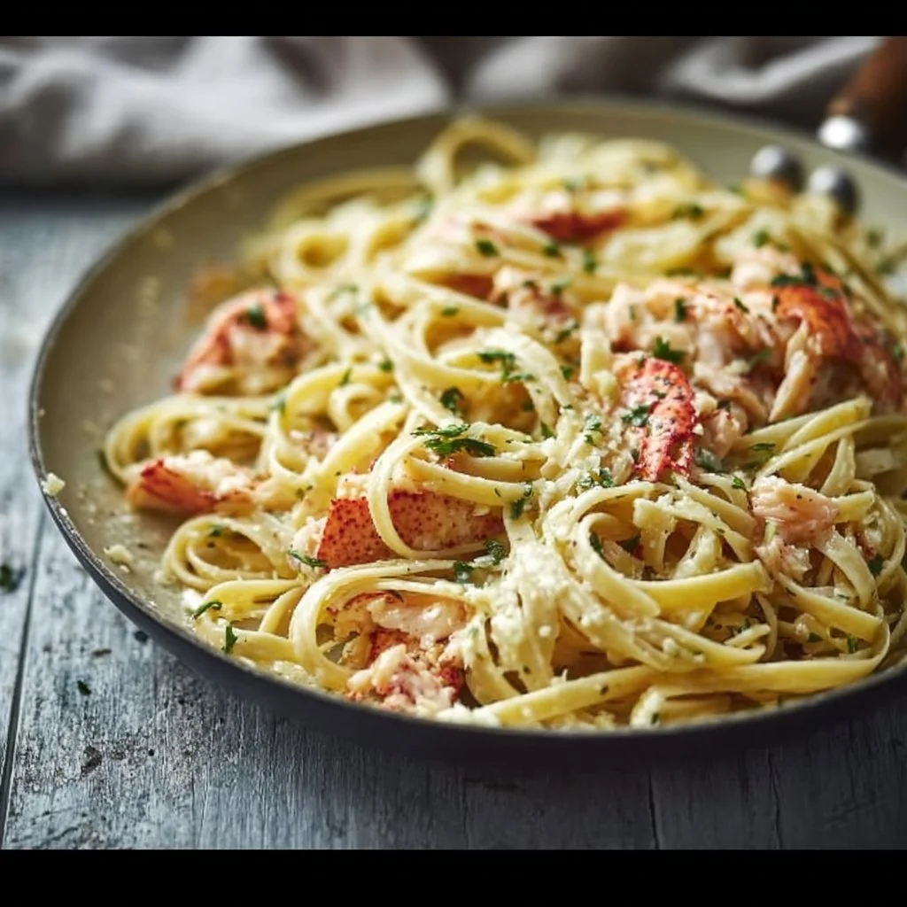 Easy Lobster Scampi with Linguine