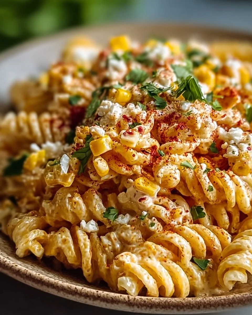 Easy Mexican Street Corn Pasta Salad
