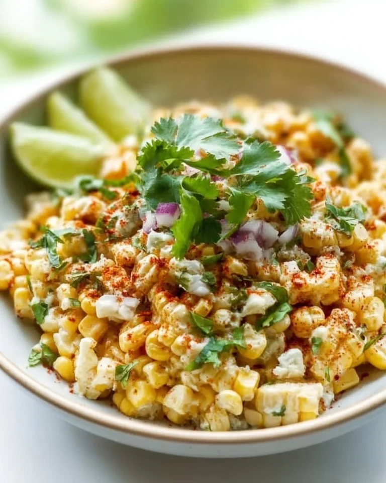 Vegan Mexican Street Corn Salad with fresh ingredients in a bowl