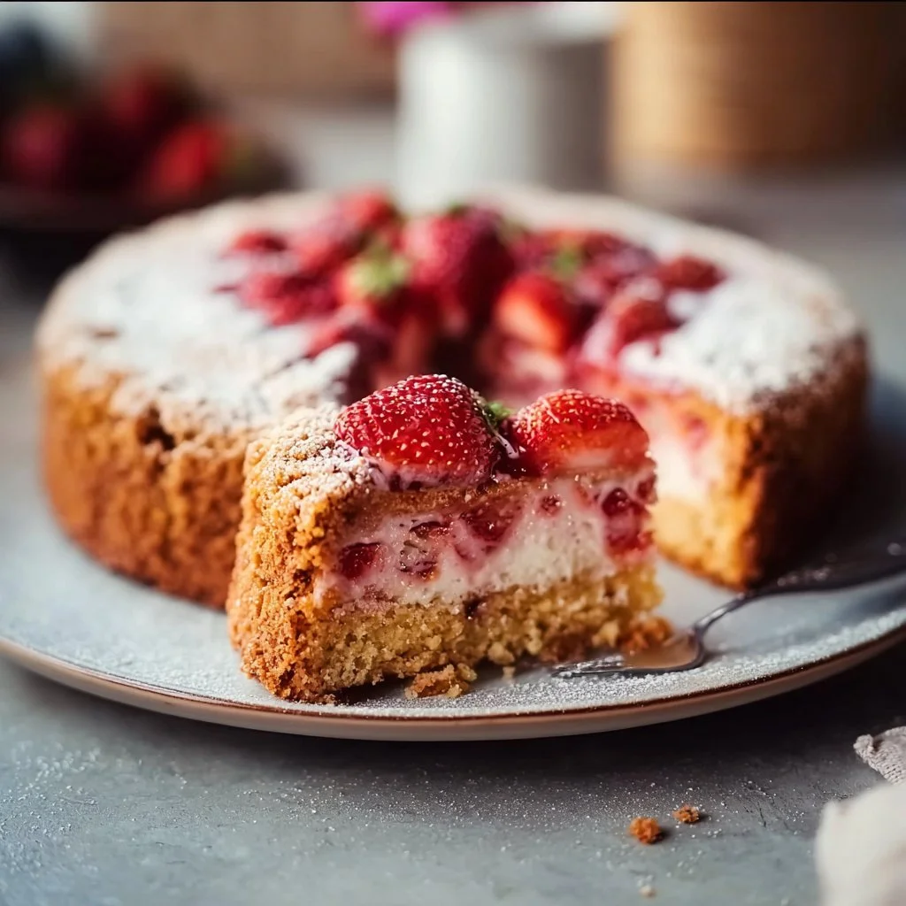 French Strawberry Cake