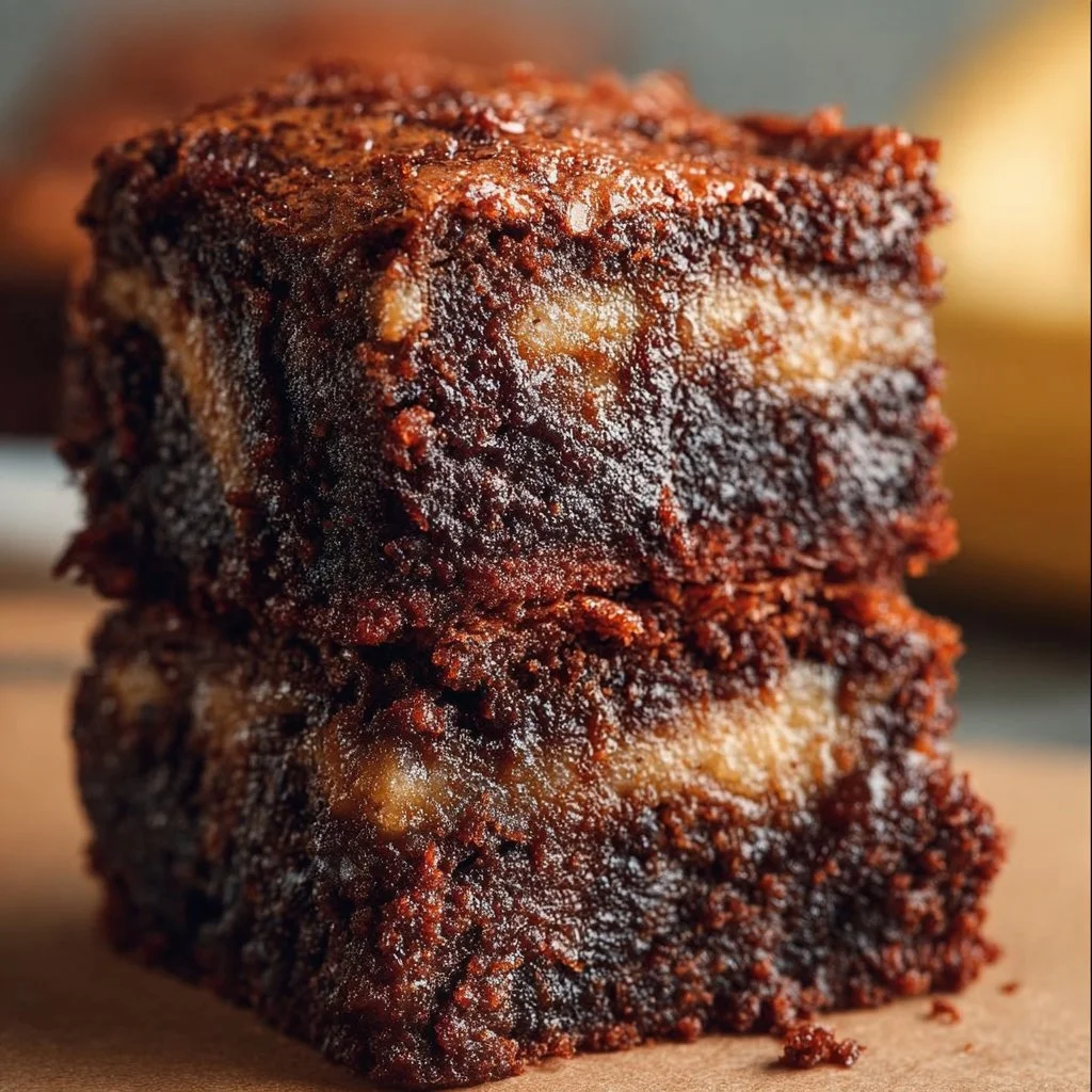 Fudgy Banana Bread Brownies