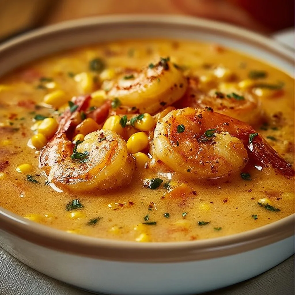 Gourmet New Orleans Shrimp and Corn Bisque