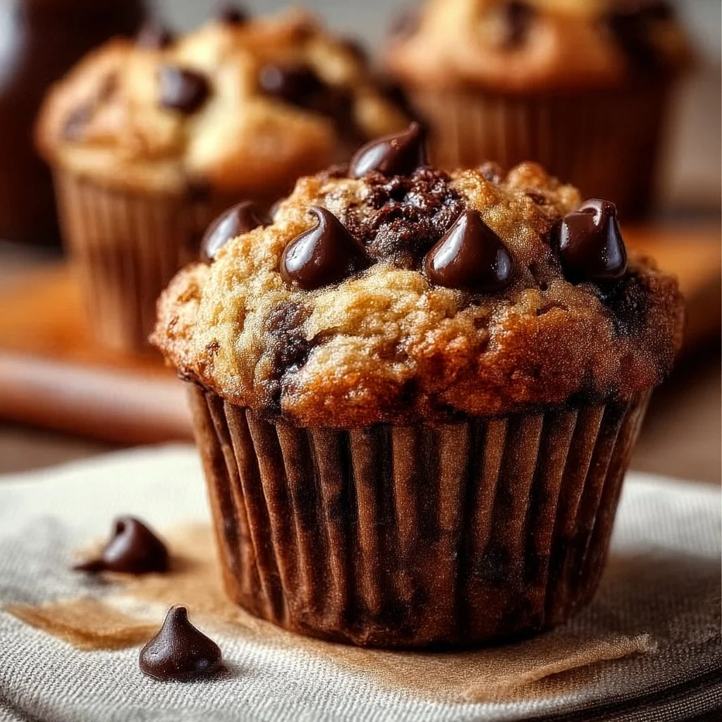 Healthy Greek Yogurt Chocolate Chip Muffins