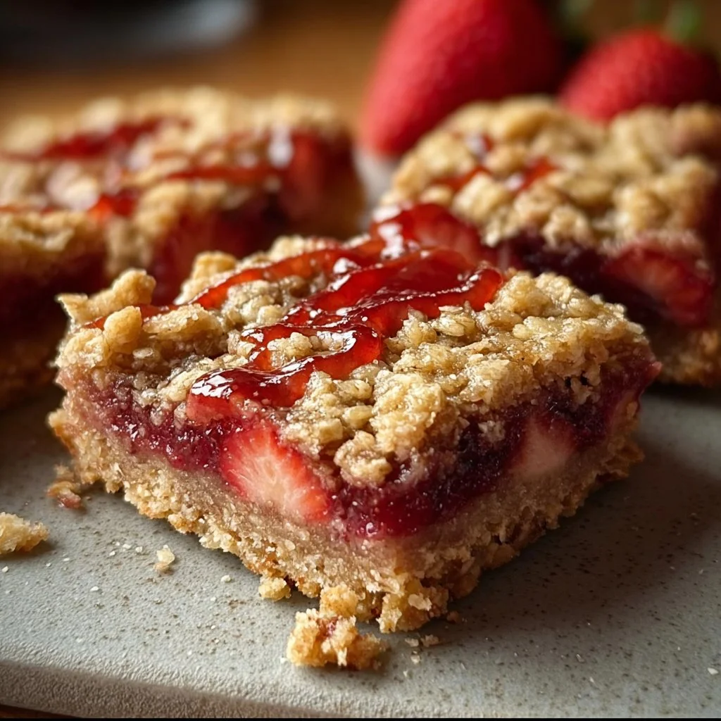 Healthy Strawberry Oatmeal Bars