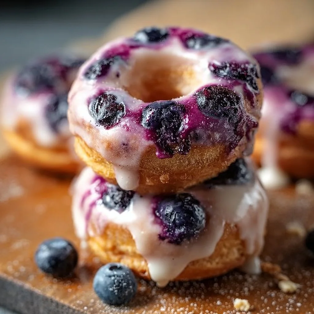 High Protein Blueberry Cake Donuts