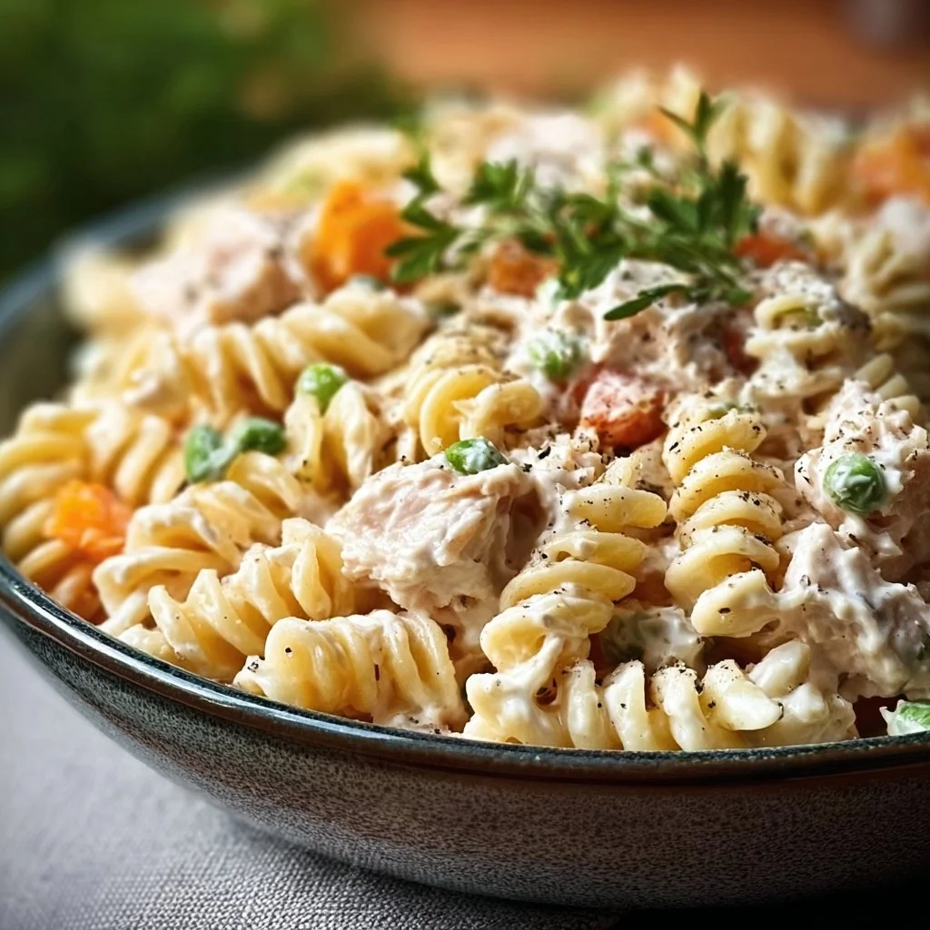 High Protein Tuna Pasta Salad