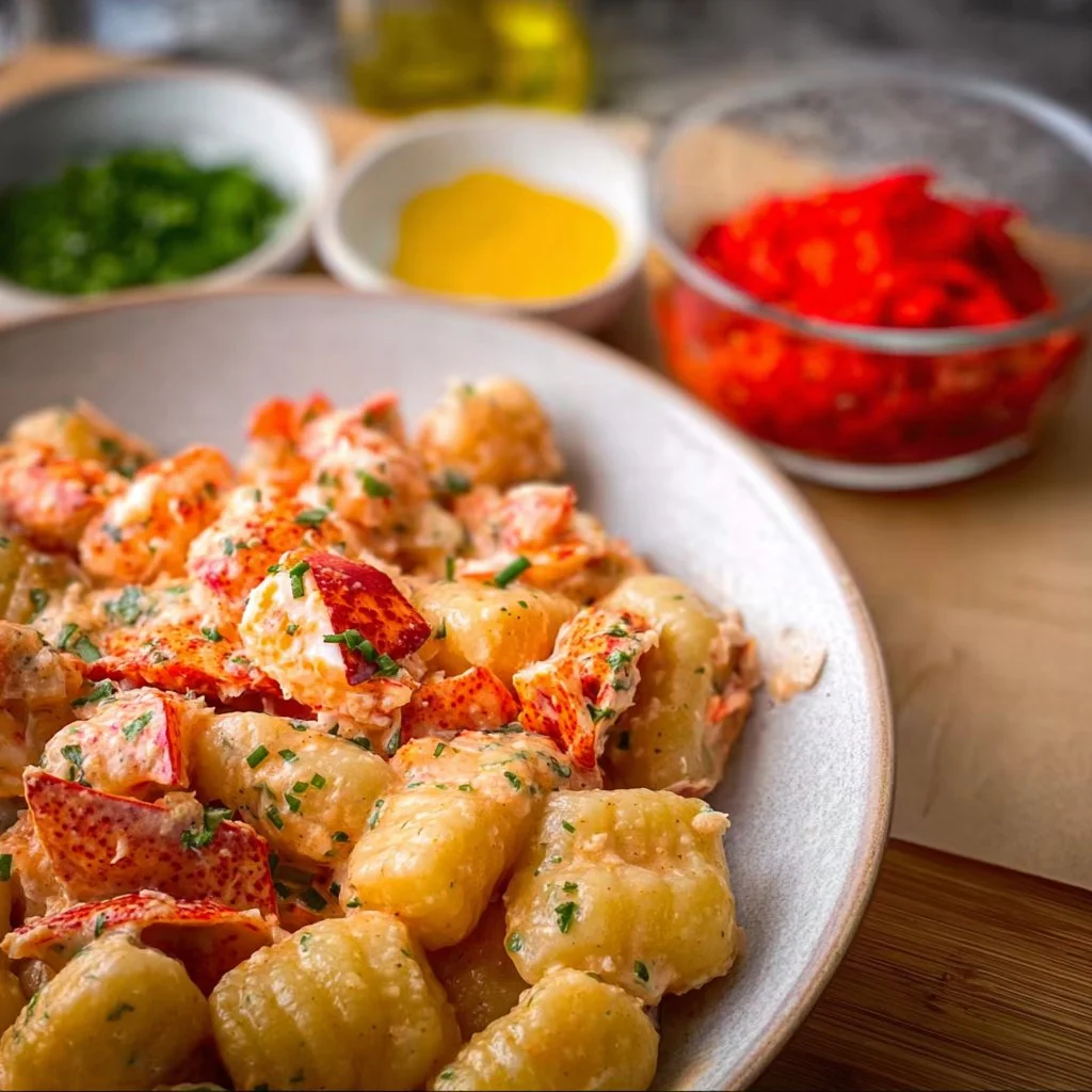 Lobster Gnocchi with Tomato Cream Sauce