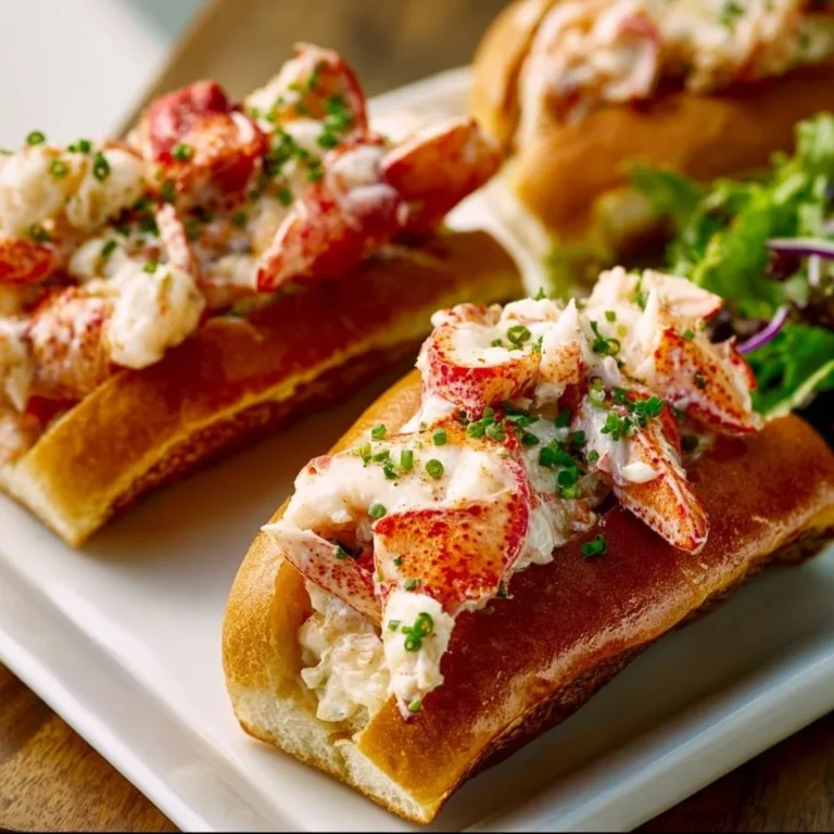 Delicious lobster rolls served in a buttery bun with fresh lobster meat