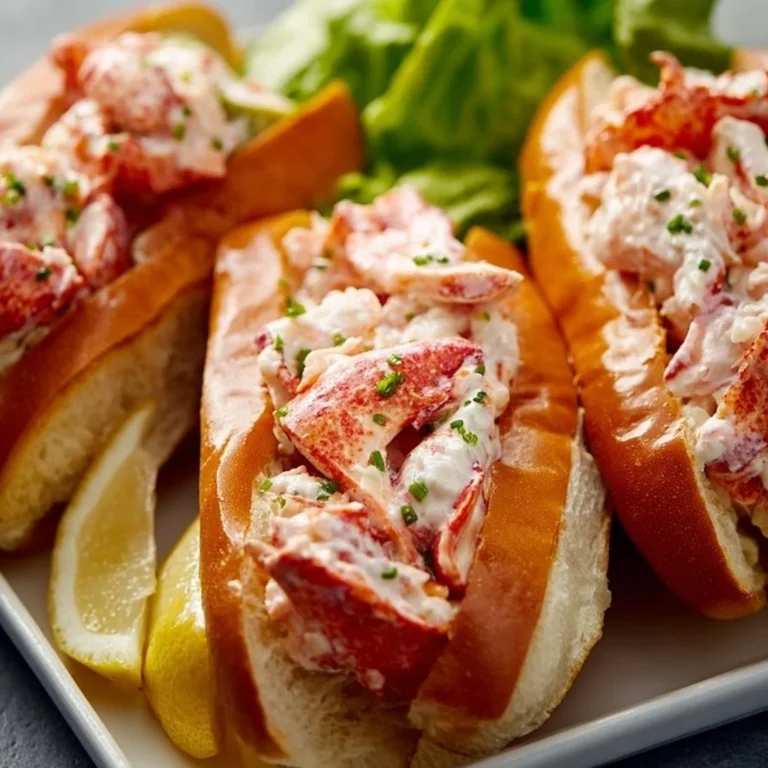 Maine lobster rolls served with fresh ingredients and a side of fries