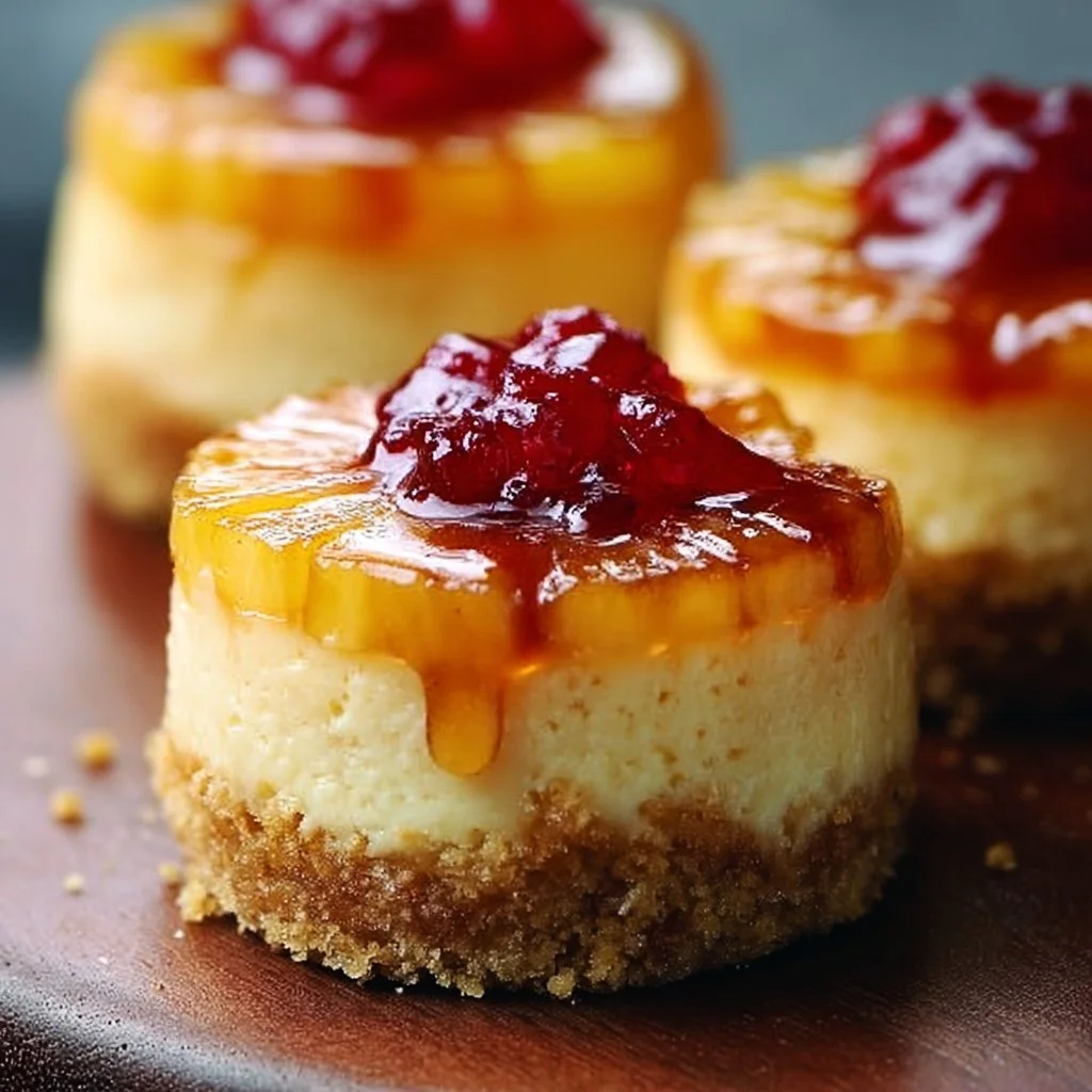 Mini Pineapple Upside-Down Cheesecakes