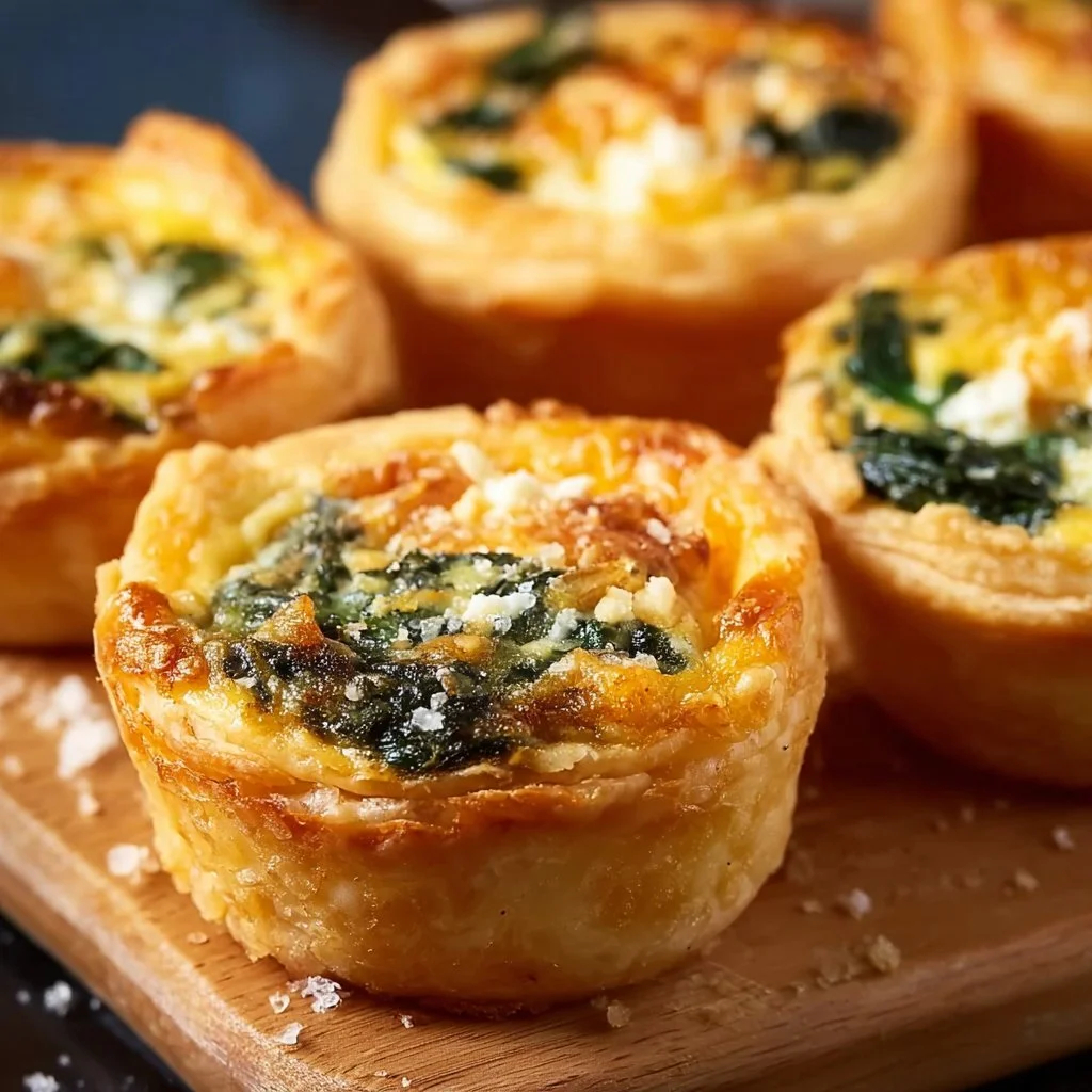 Mini Spinach Feta Quiches