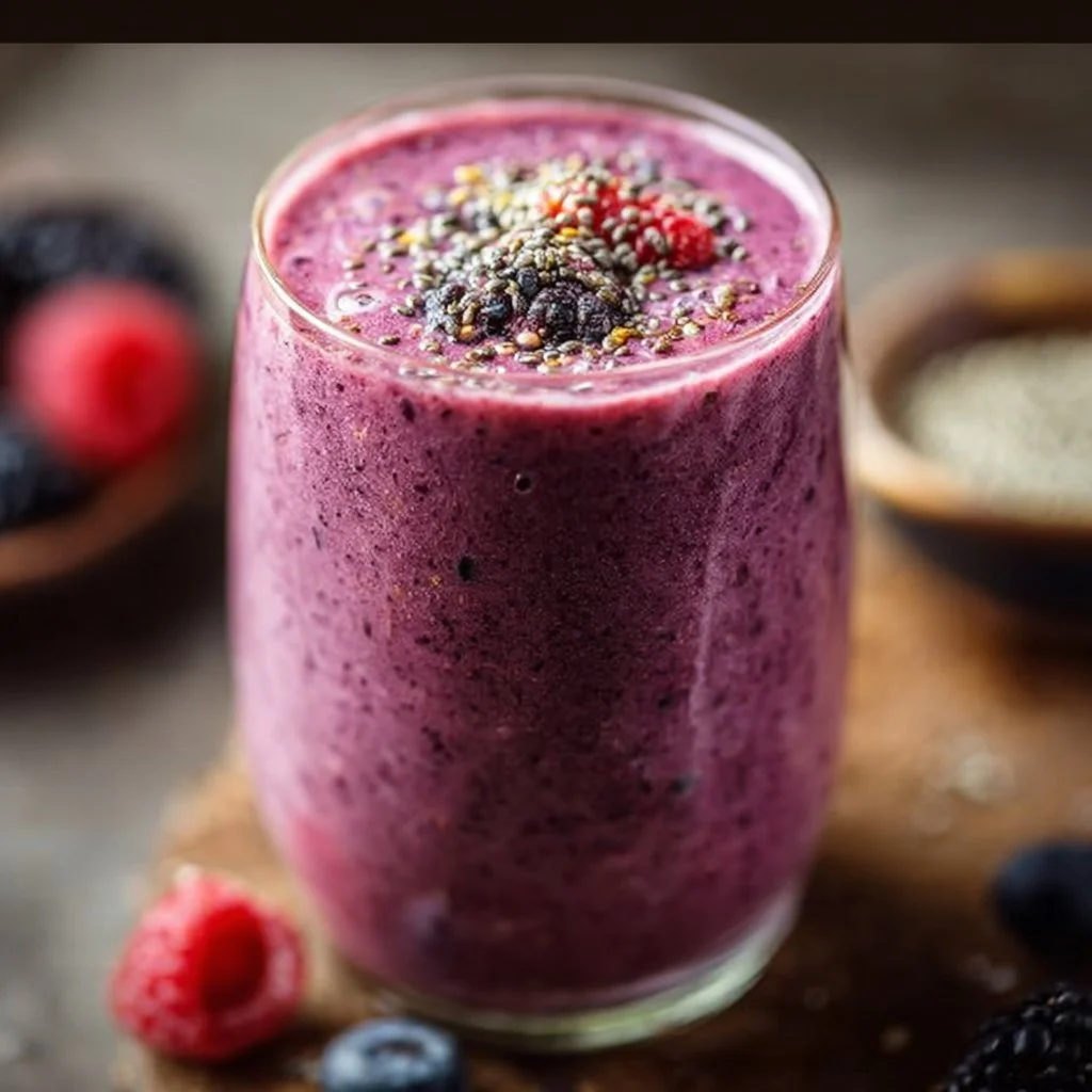 Mixed Berry & Hemp Seed Protein Smoothie