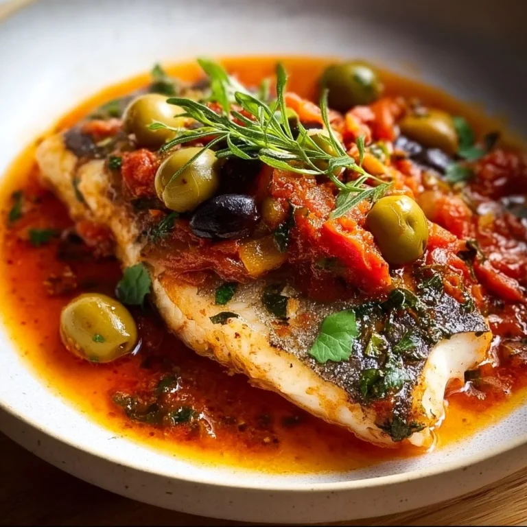 Modern Fish Puttanesca with fresh ingredients and bold flavors
