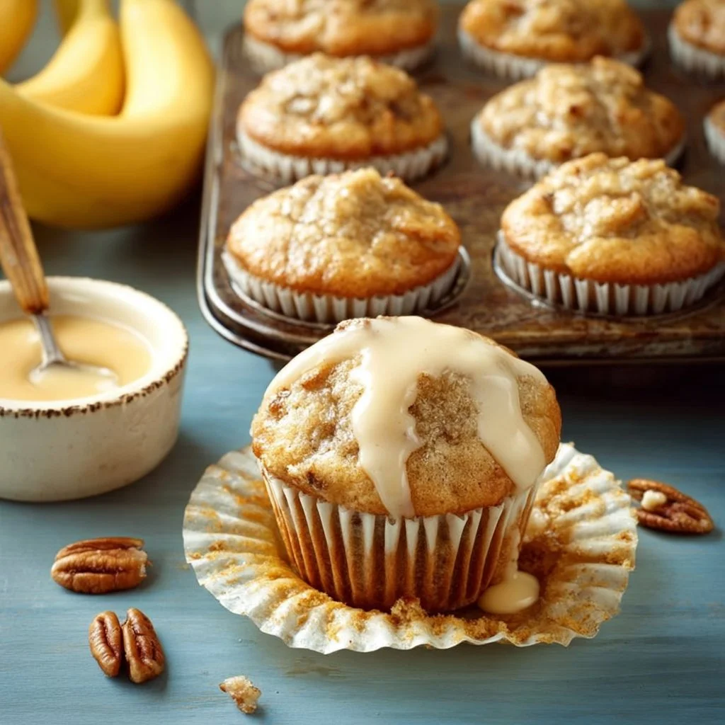 Moist Banana Cream Cheese Muffins