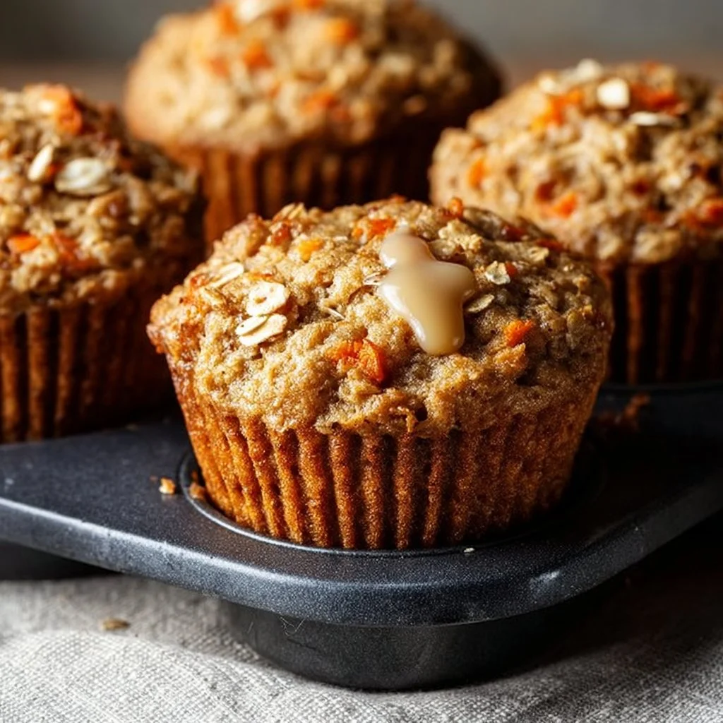 One-Bowl Healthy Oatmeal Carrot Muffins