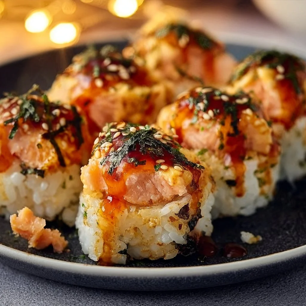 Oven-Baked Salmon Sushi Bites