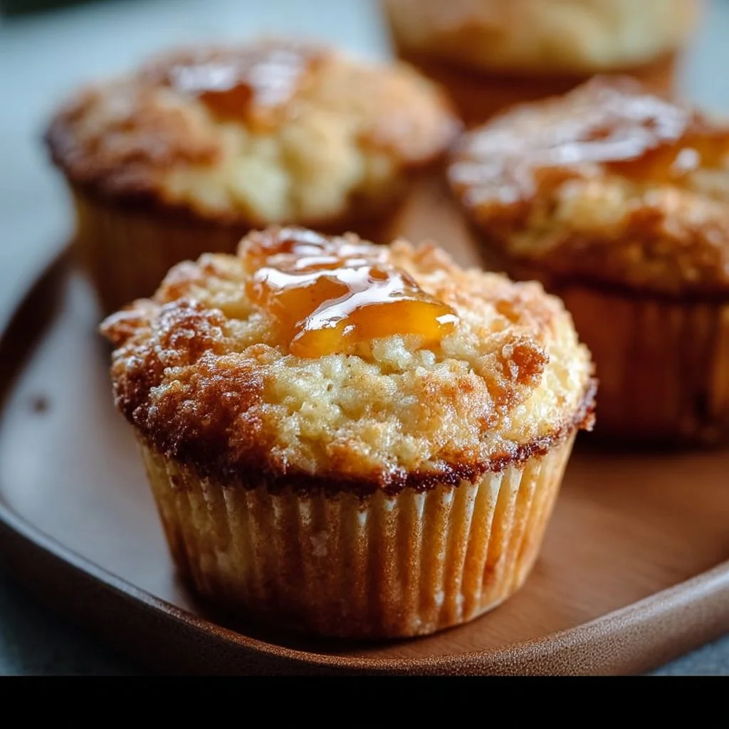 Peach Cottage Cheese Muffins