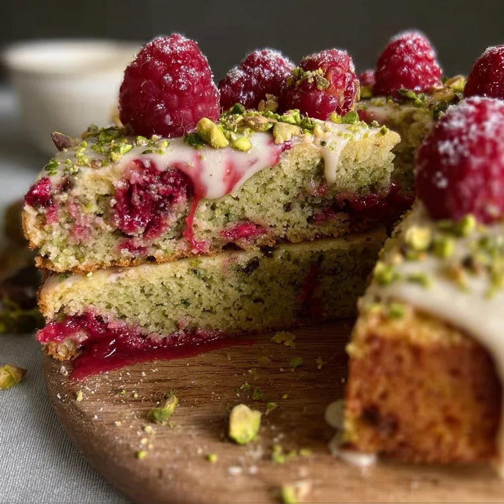 Pistachio Raspberry Cake