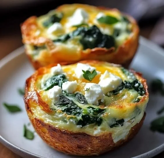 Quick and healthy egg muffins baked in muffin tins with vegetables