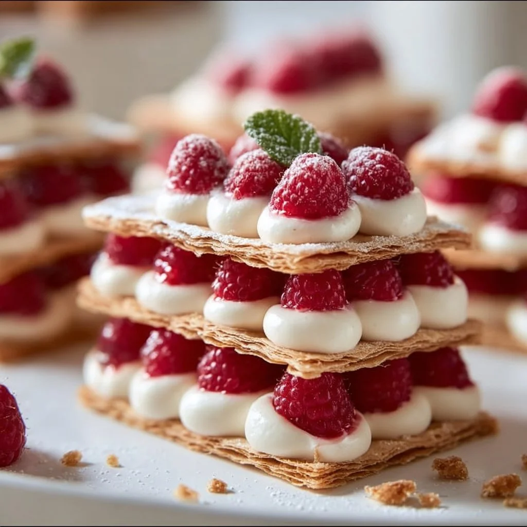 Raspberry Cream Napoleons
