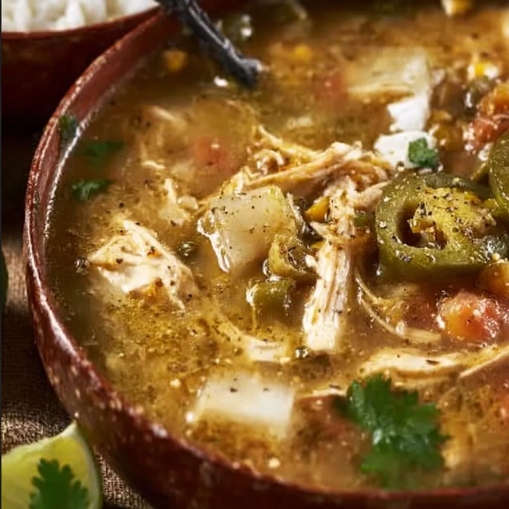 Rich, Hearty Green Chicken Chili Soup (Dairy-Free)