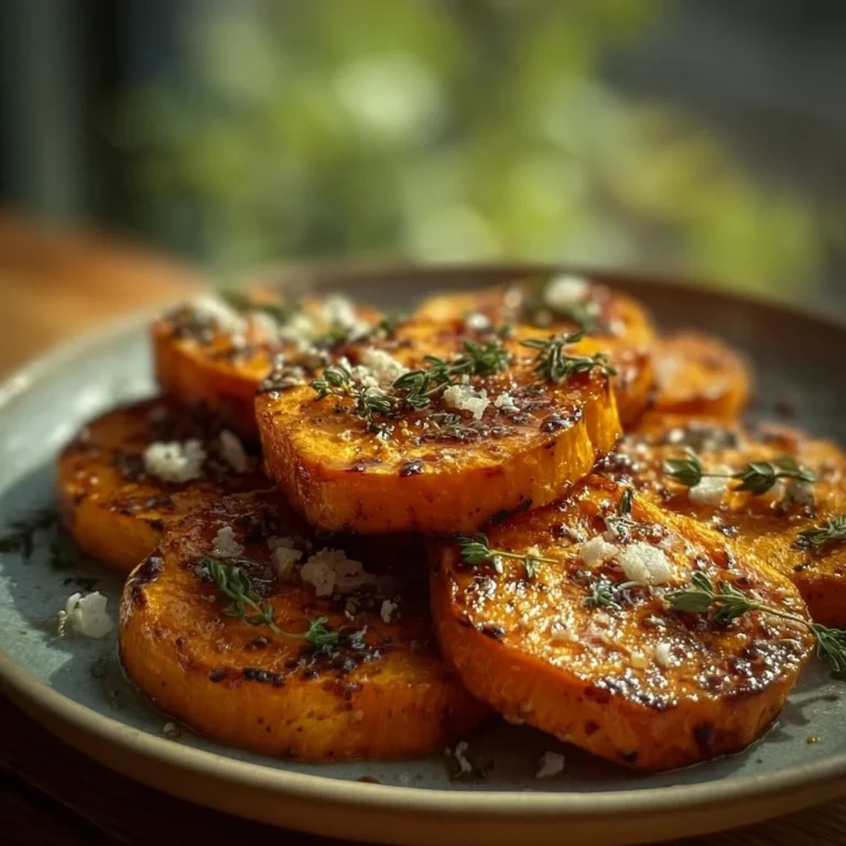 Crispy roasted sweet potato rounds served on a plate