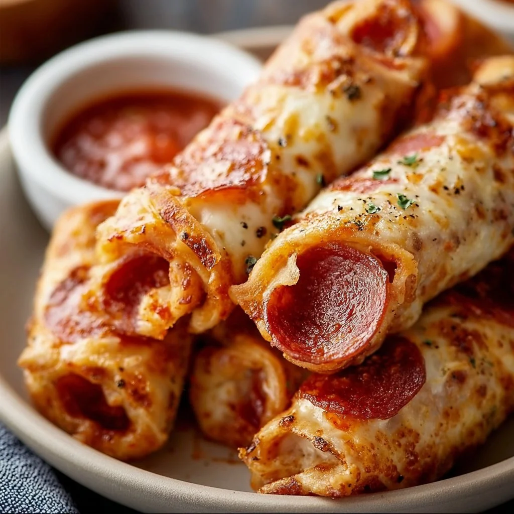 Savory Cheesy Pepperoni Pizza Roll Ups