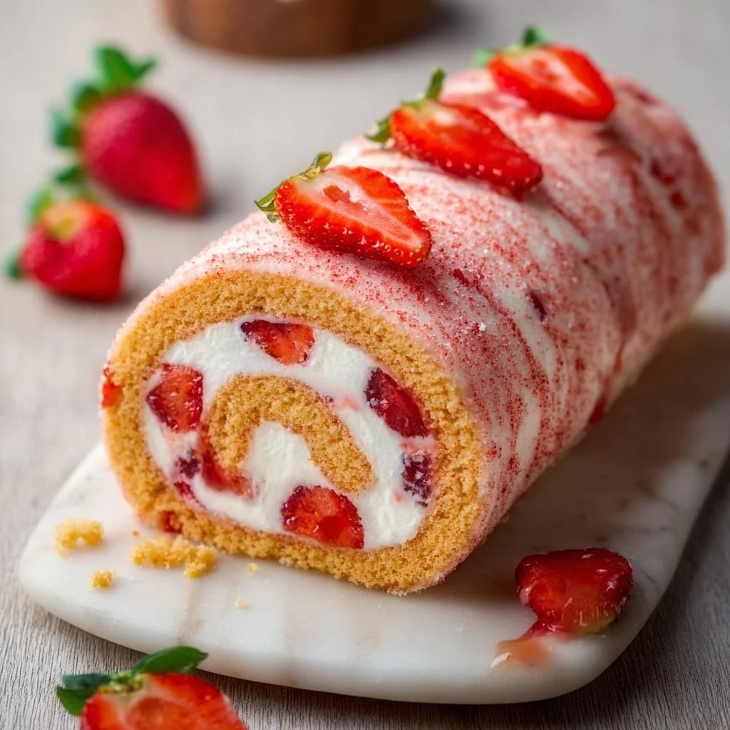 Strawberry Cake Roll