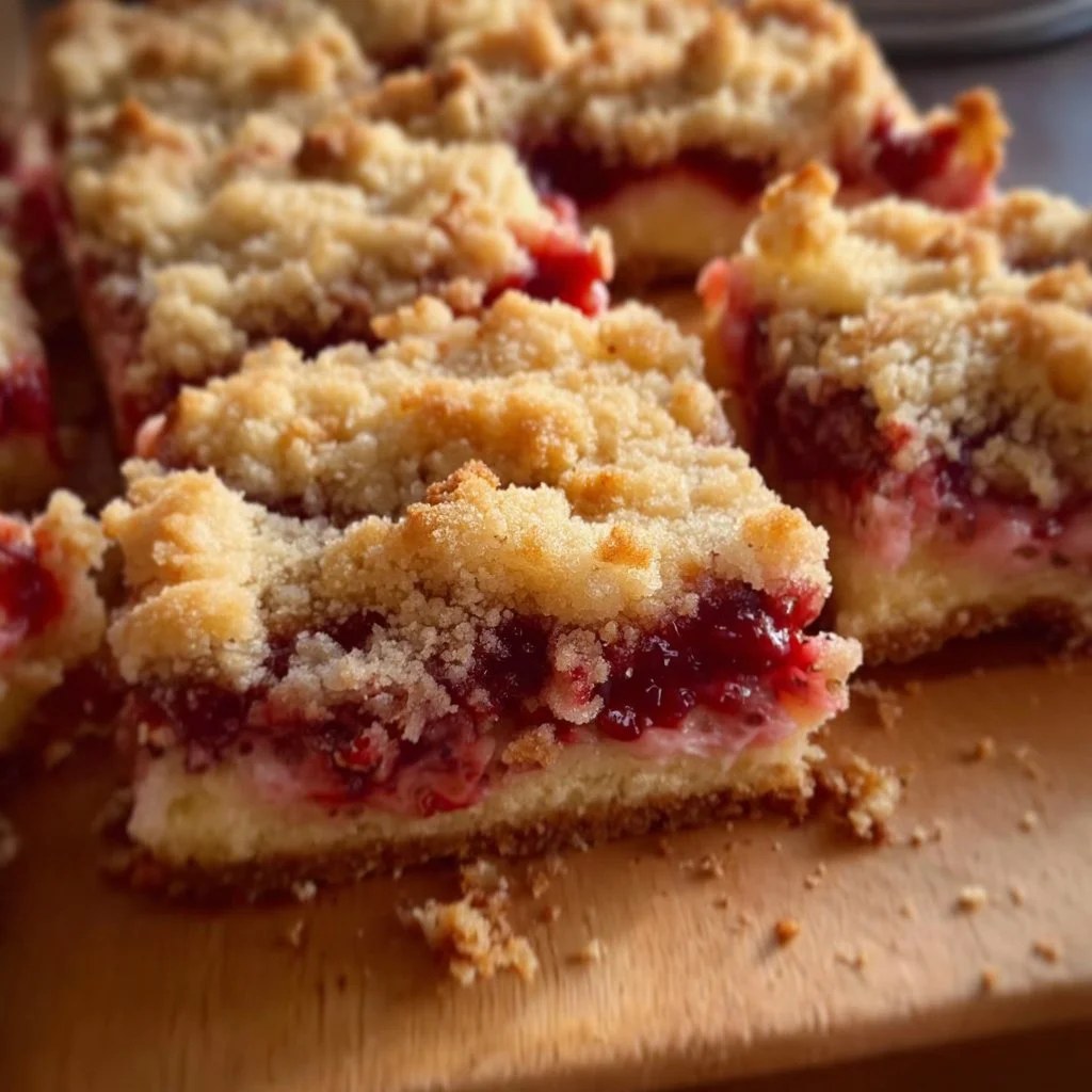 Strawberry Cheesecake Crumb Bars