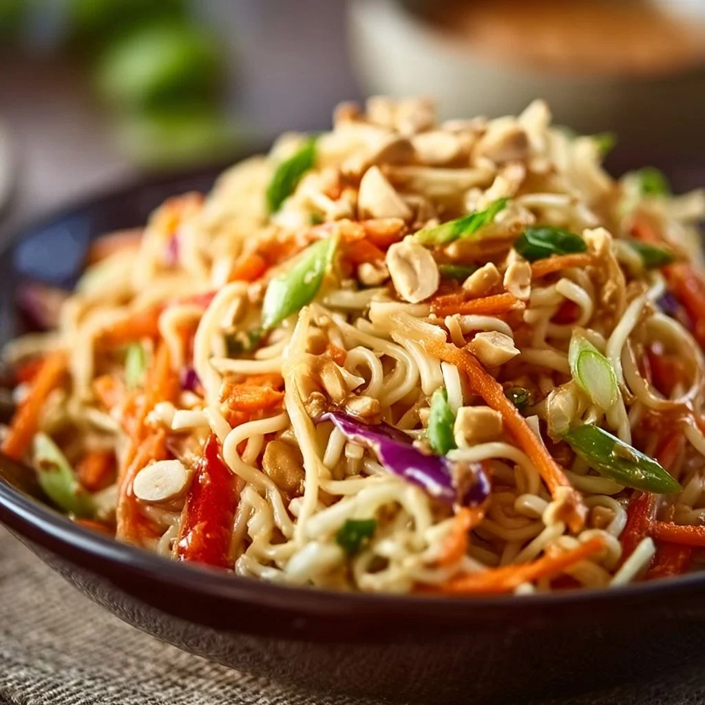 Asian Noodle Salad with Peanut Dressing