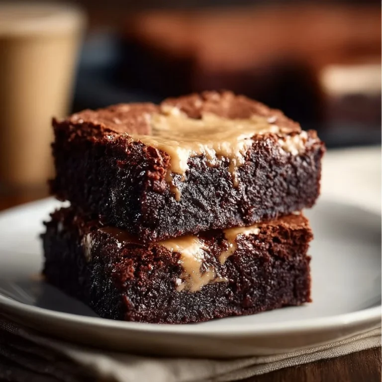 Fudgy Baileys brownies topped with chocolate drizzle and sprinkles