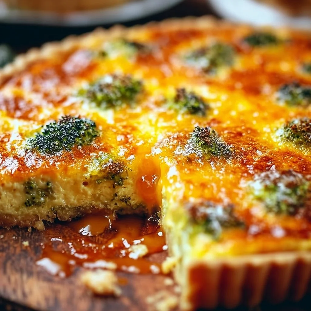 Broccoli Cheddar Quiche