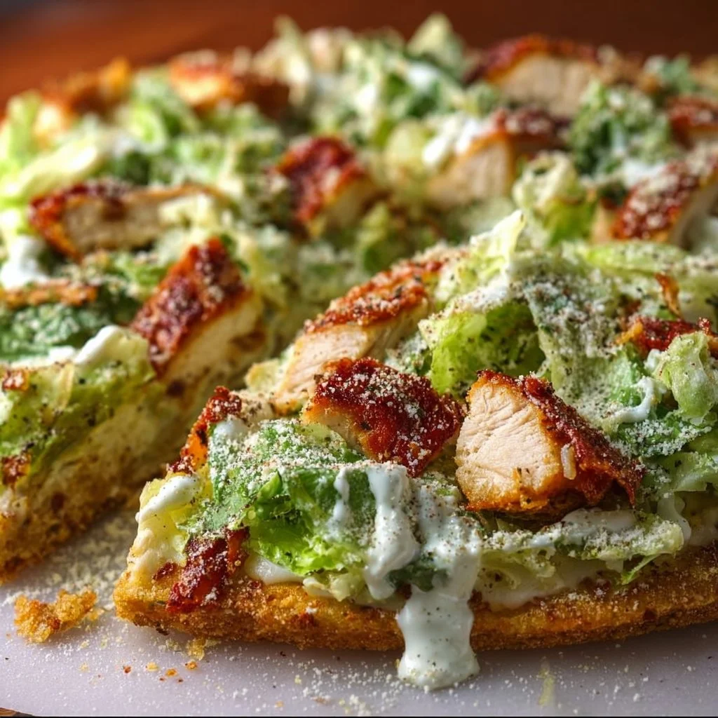 Chicken Caesar Salad Pizza