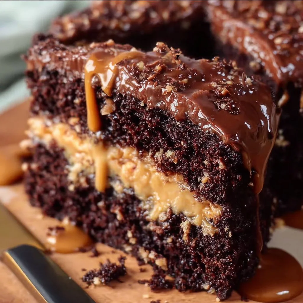 Chocolate Snickers Cake