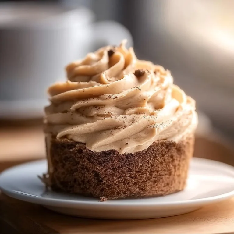 Delicious Coffee Buttercream Frosting on a chocolate cake