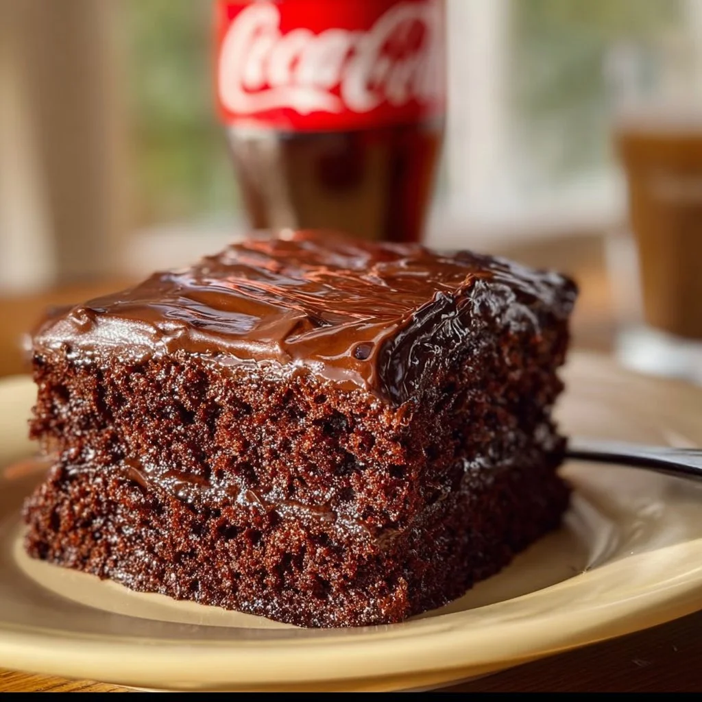 Delicious Cracker Barrel Coca-Cola Chocolate Cake with rich chocolate frosting