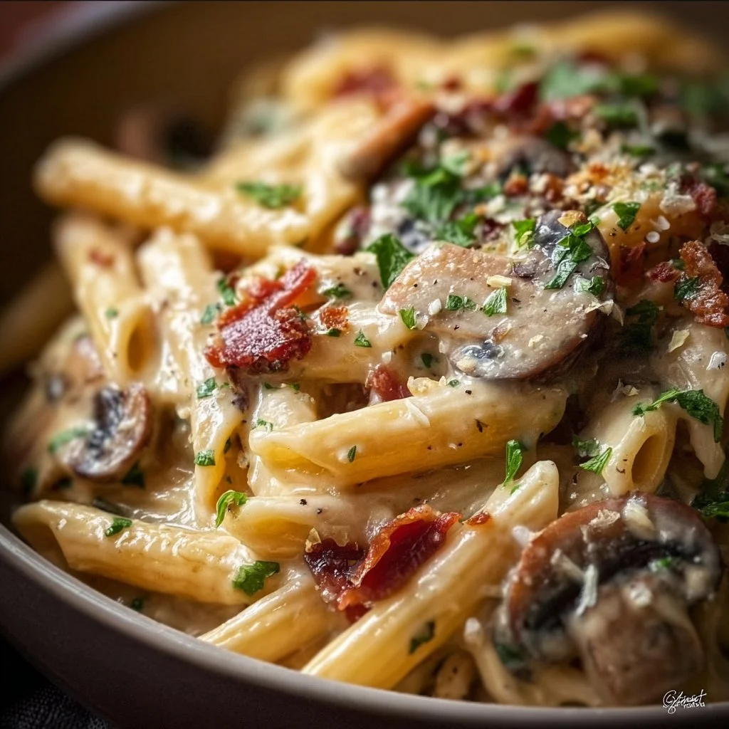Creamy Bacon Mushroom Pasta