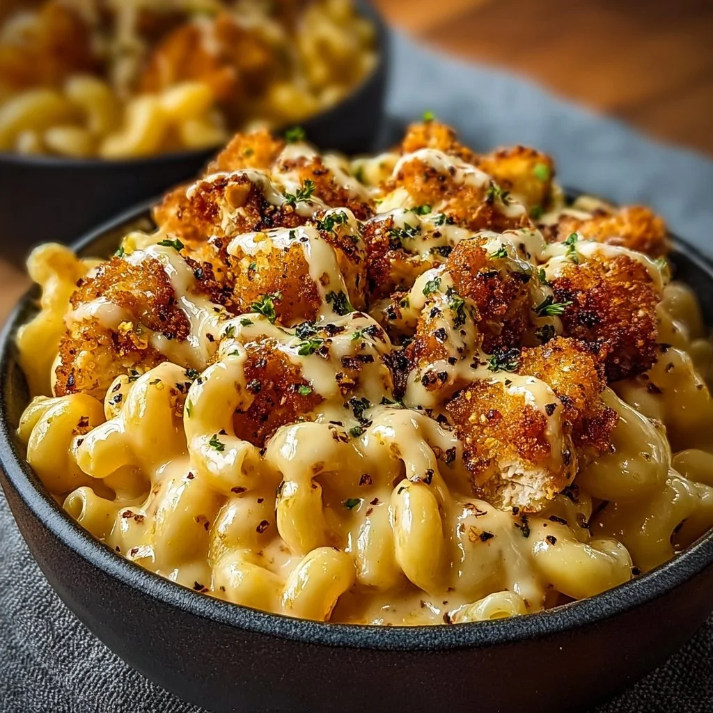 Creamy Honey Pepper Chicken Mac and Cheese Delight