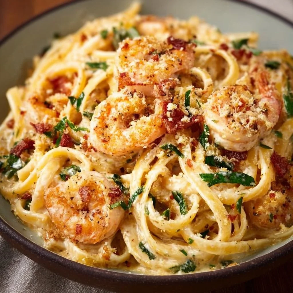 Creamy Tuscan Shrimp Linguine