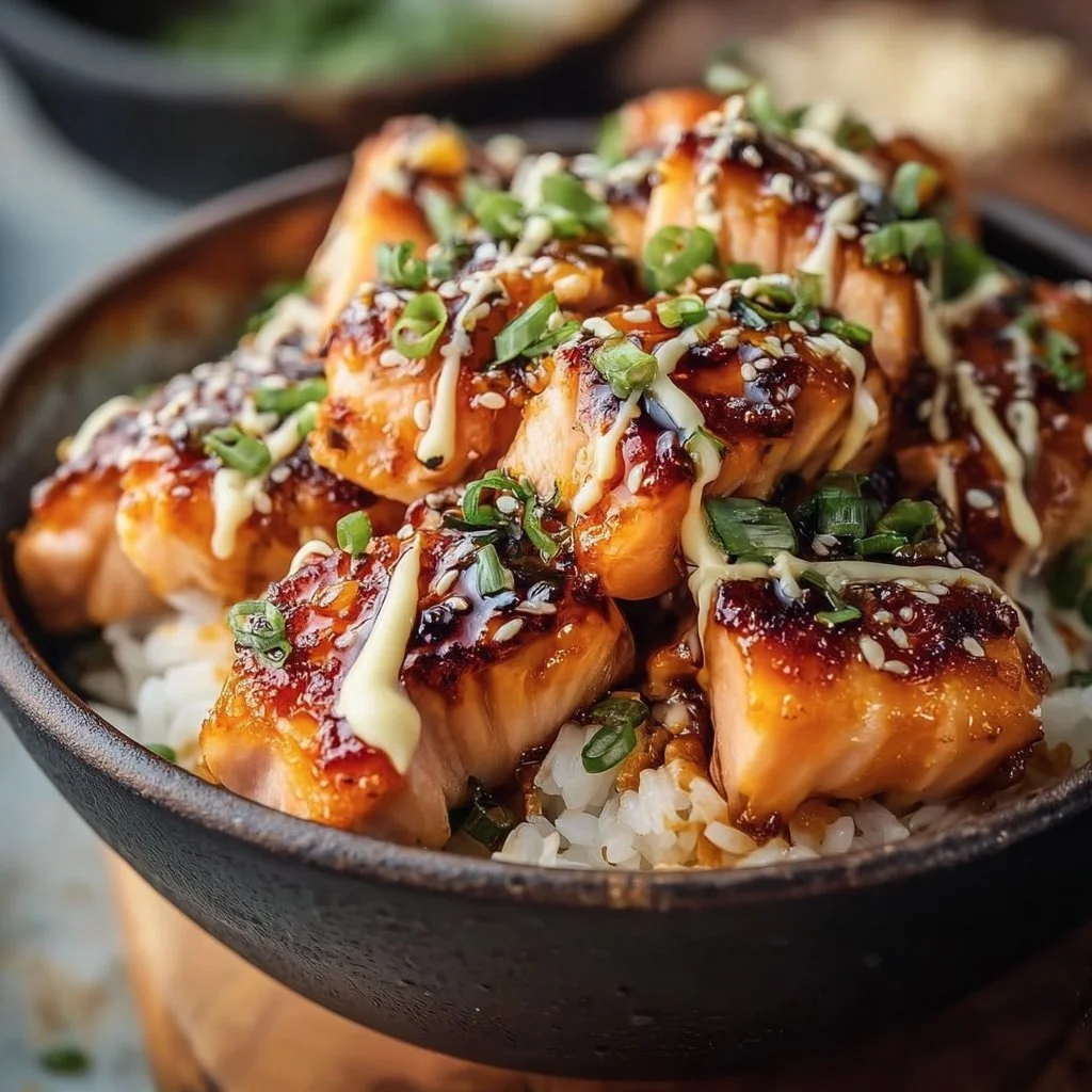 Crispy Salmon and Rice Bowl